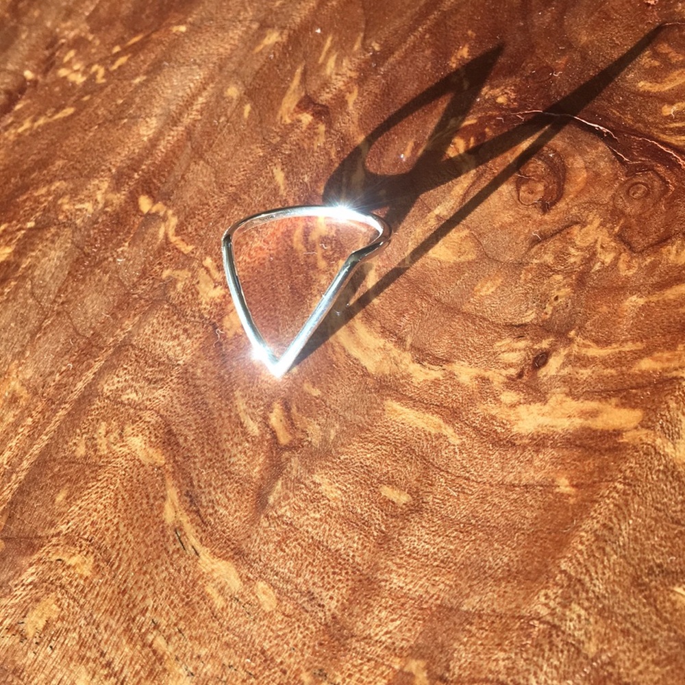Sterling Silver V Ring - image 1